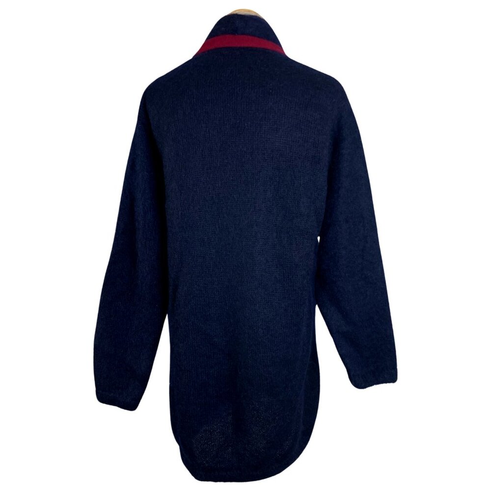 Vtg Christian Dior Cardigan Sweater Size Medium Knit Mohair Open Front 1970s - Picture 3 of 5